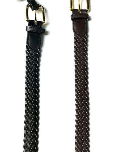 Leather Braided Belt in 3 Colors